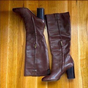 Sam Edelman brown leather knee high boots